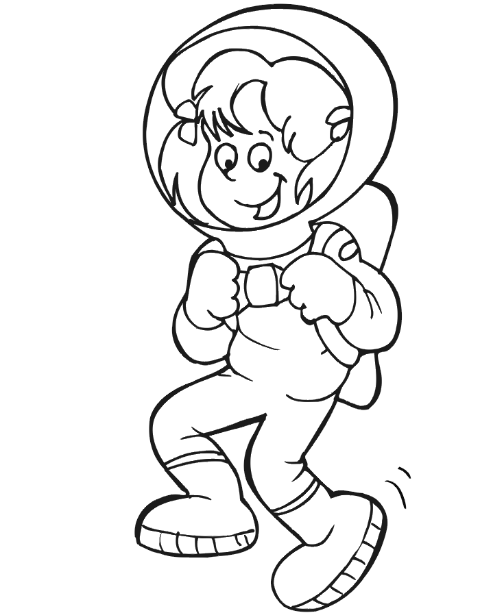 Plansa de colorat cu Astronaut 12 4